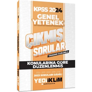 Yediiklim Yayınları 2024 KPSS Lisans Genel Yetenek Konularına Göre Tamamı Çözümlü Çıkmış Sorular