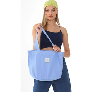 Bebe Mavisi Kumaş Bez Kol & Omuz Çantası Tote Bag Kanvas Iş Spor Günlük Kot Jean Plaj Model Yazlık
