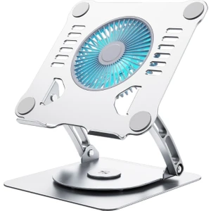 St-804D 11-17.3 " Uyumlu Taşınabilir USB Soğutma Fanlı Alüminyum Macbook Standı
