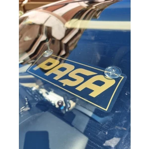 Cybill Store Paşa Altın Yazılı Gold Serisi Vantuzlu Dekor Pleksi Plaka