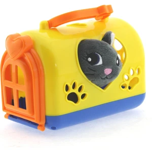 Taşıma Çantalı Peluş Gri Yavru Kedi