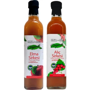 Güzel Ada Gıda Organik Elma ve Alıç Sirke Paketi 2X500 ml