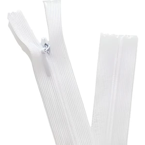 Kezban Tekstil Beyaz Gizli Fermuar 50 cm 10 Adet Dayanıklı ve Kullanışlı