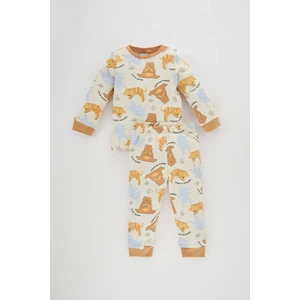 Erkek Bebek Safari Baskılı Uzun Kollu Pijama Takımı A9013A523AU