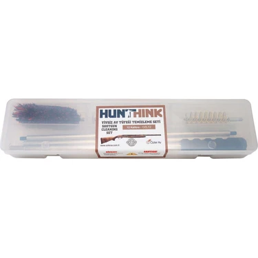 Hunthink 12 Kalibre Harbi Takımı Alüminyum Çubuklar ve 4 Farklı Temizleme Başlığı