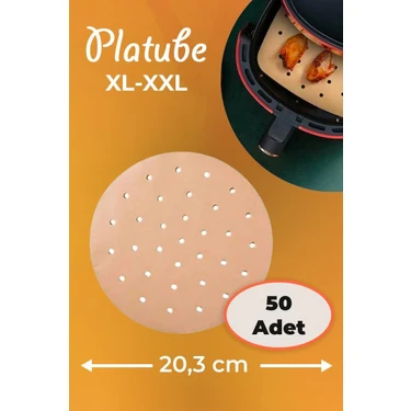 Platube Pişirme Kağıdı 50 Adet Yuvarlak Delikli Airfryer Yagli Kagit Xiaomi Philips Tüm Markalara