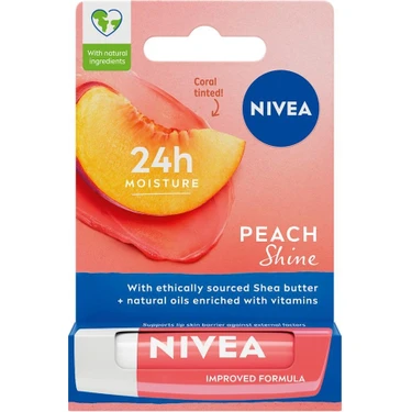 Nivea Peach Shine Dudak Bakım Kremi 4,8
