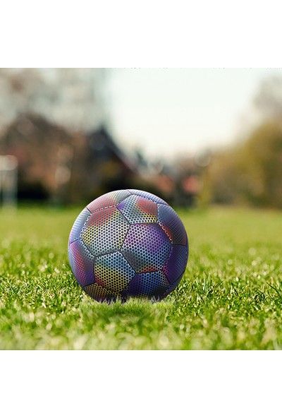 Reflektif Işıklı Futbol Topu - Mor (Yurt Dışından)