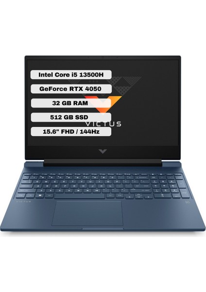 Victus Gaming 15-FA1033NT Intel Core I5 13500H 32GB 512GB SSD RTX4050 Freedos 15.6" Fhd Taşınabilir Bilgisayar 7N9V2EA32