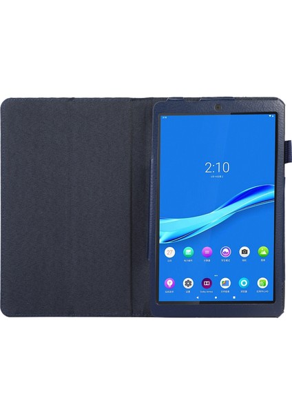 Lenovo Tab M8 4th Gen Için Deri Tablet Kılıfı - Koyu Mavi (Yurt Dışından)