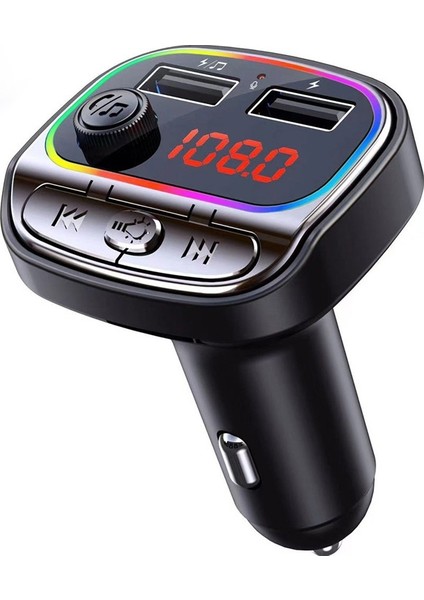 C21 USB Araba Bluetooth Oynatıcı - Siyah (Yurt Dışından)