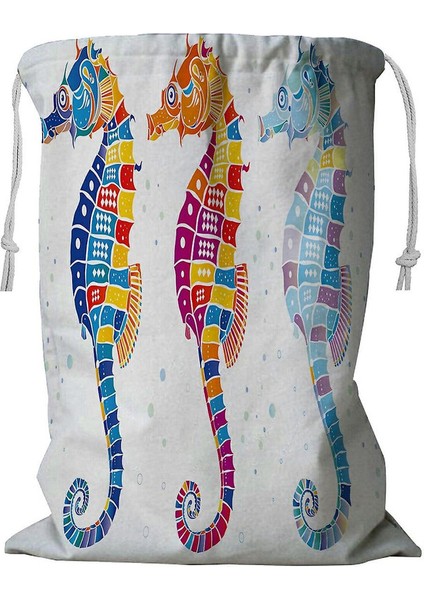 Üç Denizatı Ipli Çamaşır Sepeti 45X60 cm (Yurt Dışından)