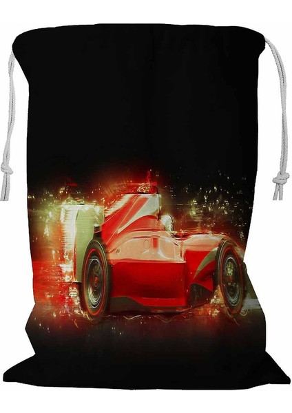 Yarış Arabası Ipli Çamaşır Sepeti 45X60 cm (Yurt Dışından)