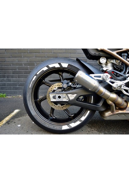 Motorsiklet Beyaz Lastik Yanağı Yazısı Stiker Scooter Bisiklet Grubu Uyumlu Lastik Şerit 4 Adet