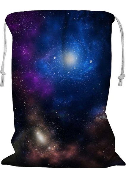 Space Galaxy Kordonlu Çamaşır Sepeti 45X60 cm (Yurt Dışından)