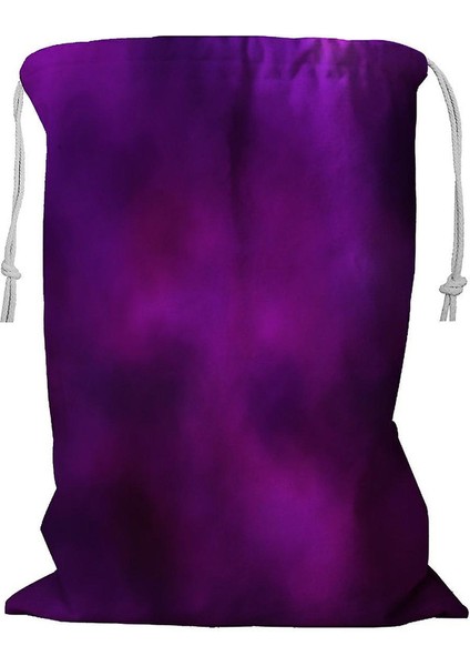 Modern Soyut Renkli Doku Tasarımlı Ipli Çamaşır Sepeti 45X60 cm (Yurt Dışından)