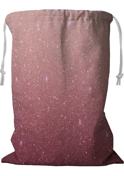 Gül Altın Simli Payetli Ipli Çamaşır Sepeti 45X60 cm (Yurt Dışından)