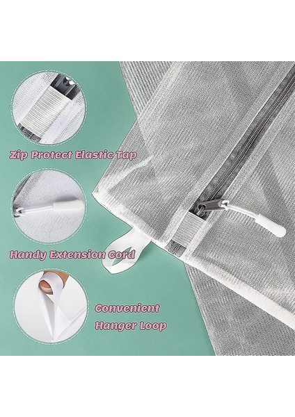 3 Adet File Fermuarlı Çamaşır Torbası Uzatma Kablosu ve Kanca ile (Yurt Dışından) fiyatları