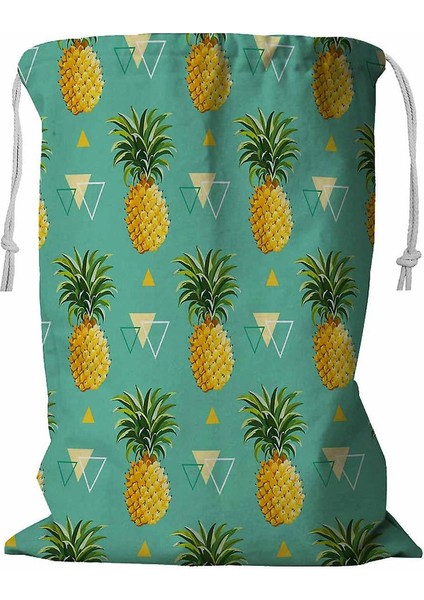 Ipli Geometrik Ananas Çamaşır Sepeti 45X60 cm (Yurt Dışından)