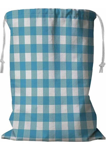 Ekose Ipli Mutfak Çamaşır Sepeti 45X60 cm (Yurt Dışından)