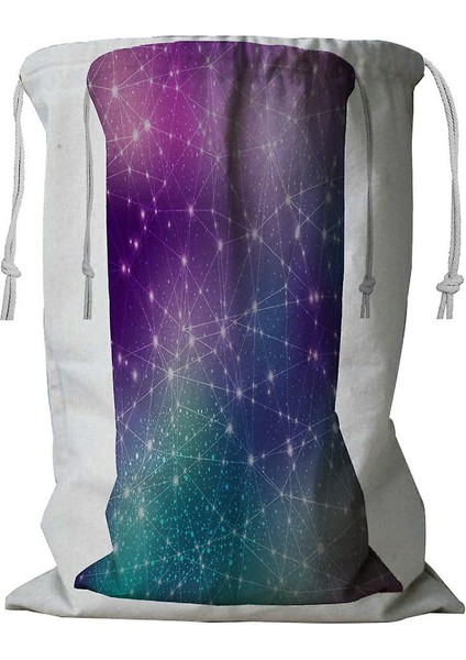 Altın Simli Fleur De Lis Ipli Çamaşır Sepeti 45X60 cm (Yurt Dışından)