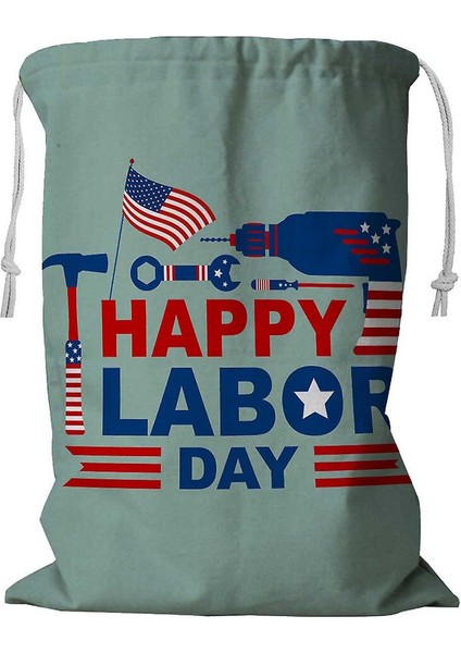 Mutlu Işçi Bayramı Ipli Çamaşır Sepeti 45X60 cm (Yurt Dışından)