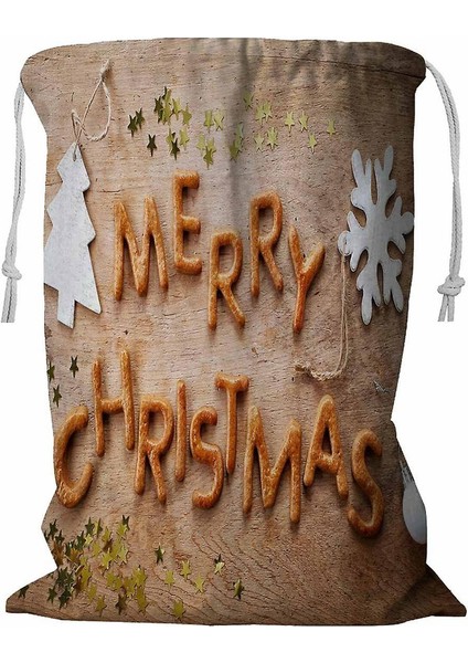 Gingerbread Words Ipli Eski Ahşap Masa Çamaşır Sepeti 45X60 cm (Yurt Dışından)