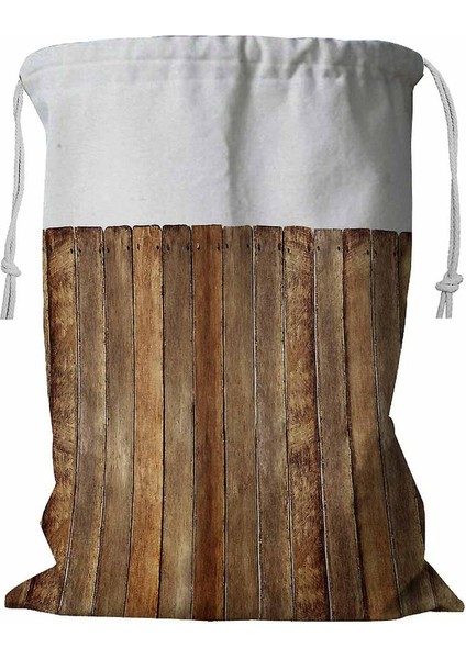Ipli Ahşap Çit Çamaşır Sepeti 45X60 cm (Yurt Dışından)