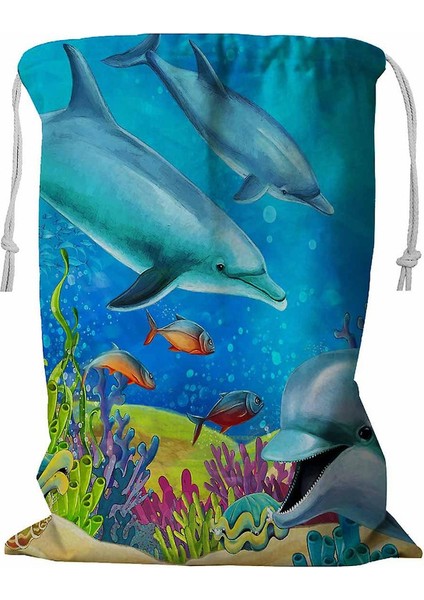 The Coral Reef Ipli Çamaşır Sepeti 45X60 cm A--21181 (Yurt Dışından)