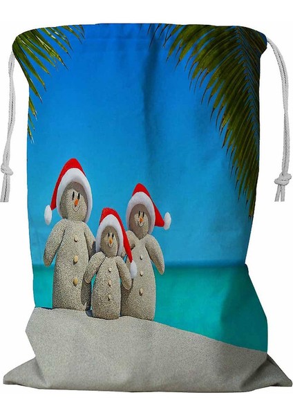 Tropical Palm Beach Kordonlu Çamaşır Sepeti 45X60 cm (Yurt Dışından)