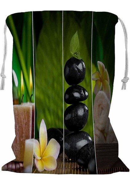 Spa'nın Doğal Görünümü Ipli Çamaşır Sepeti 45X60 cm (Yurt Dışından)