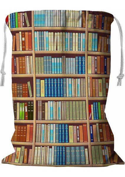 Kitaplık Kordonlu Çamaşır Sepeti 45X60 cm (Yurt Dışından)