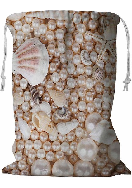Inciler Deniz Kabukları Ipli Çamaşır Sepeti 45X60 cm (Yurt Dışından)