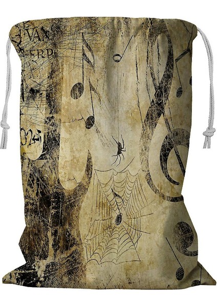 Music Rock N Roll Asla Ölmeyecek Ipli Çamaşır Sepeti 45X60 cm (Yurt Dışından)