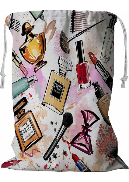 Suluboya Karikatür Coetics Ipli Parfüm Çamaşır Sepeti 45X60 cm (Yurt Dışından)