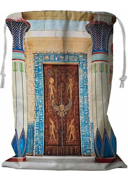Antik Mısır Çamaşır Sepeti Kordonlu 45X60 cm (Yurt Dışından)