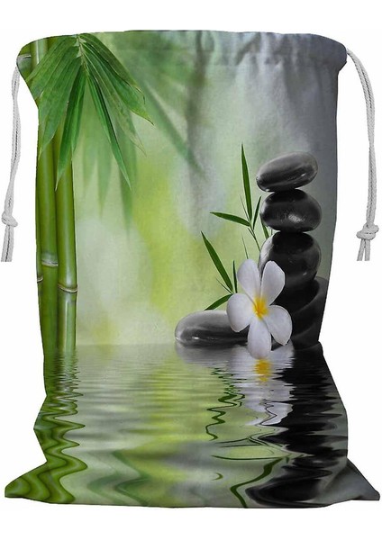 Spa Concept Zen Bazalt Taşlı Ipli Çamaşır Sepeti 45X60 cm (Yurt Dışından)