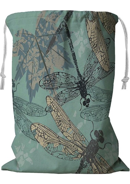 Akçaağaç Yaprağı Yusufçuk Ipli Çamaşır Sepeti 45X60CM (Yurt Dışından)