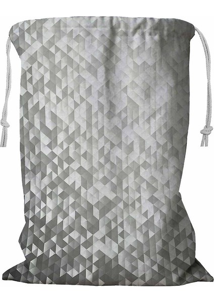 Gümüş Gri Yanıp Sönen Simli Işıltılı Payetler Mozaik Ipli Çamaşır Sepeti 45X60 cm (Yurt Dışından)