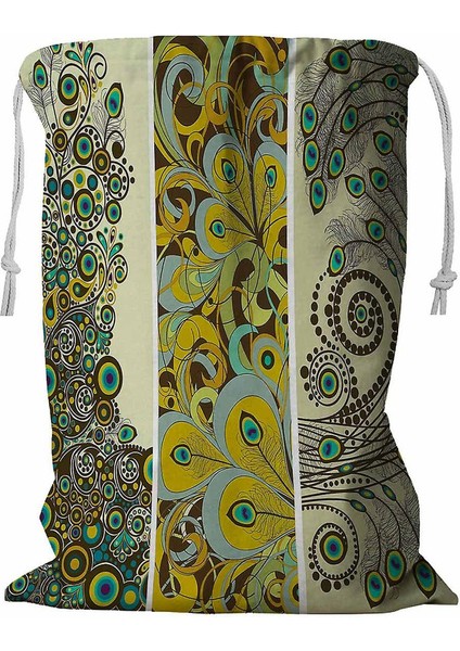 Dikey Afişli Çamaşır Sepeti Ipli 45X60 cm (Yurt Dışından)