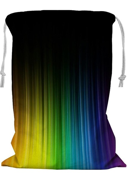 Renkli Bulanık Ipli Ideal Çamaşır Sepeti 45X60 cm (Yurt Dışından)