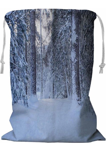 Karla Kaplı Ağaç Yosemite Ipli Çamaşır Sepeti 45X60 cm (Yurt Dışından)