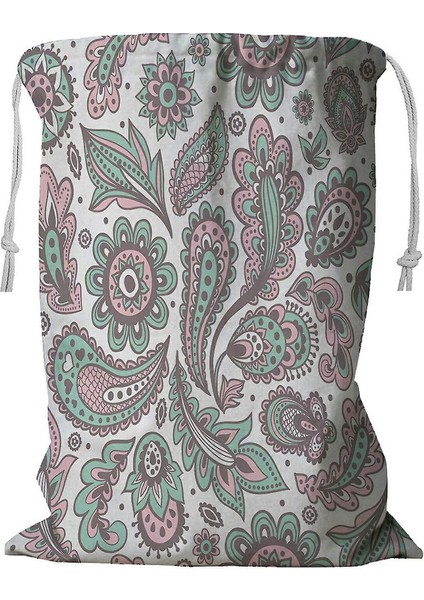 Ipli Güzel Çiçekli Çamaşır Sepeti 45X60 cm (Yurt Dışından)