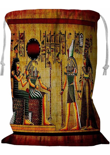 Mısır'dan Eski Doğal Kağıt Ipli Çamaşır Sepeti 45X60 cm (Yurt Dışından)