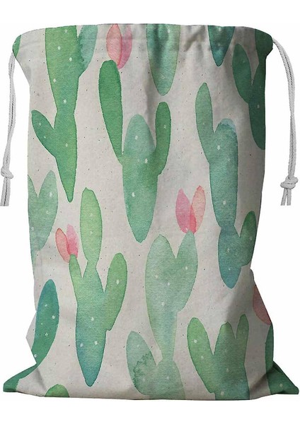 Kaktüs Kağıt Botanik Kaktüs Çamaşır Sepeti Ipli 45X60 cm (Yurt Dışından)