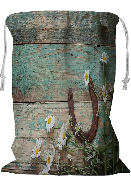 Daisy Kordonlu Çamaşır Sepeti 45X60 cm (Yurt Dışından)