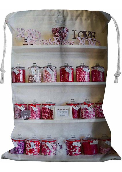 Kavanoz Şekerler Butik Şekerci Çamaşır Sepeti Ipli 45X60 cm (Yurt Dışından)