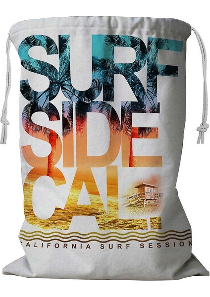 California Surf Ipli Çamaşır Sepeti 45X60 cm (Yurt Dışından)