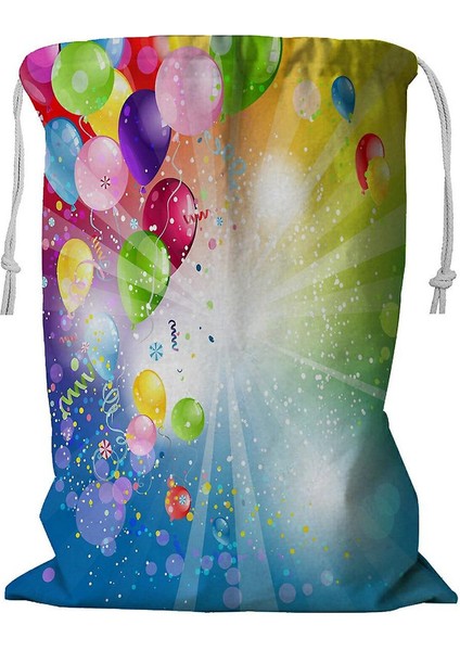 Tatil Balonları Ipli Çamaşır Sepeti 45X60 cm (Yurt Dışından)
