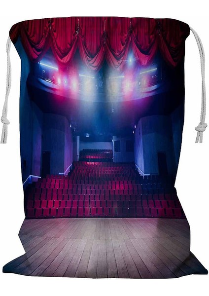 Tiyatro Perdesi Sahne Dramatik Aydınlatma Ipli Çamaşır Sepeti 45X60 cm (Yurt Dışından)